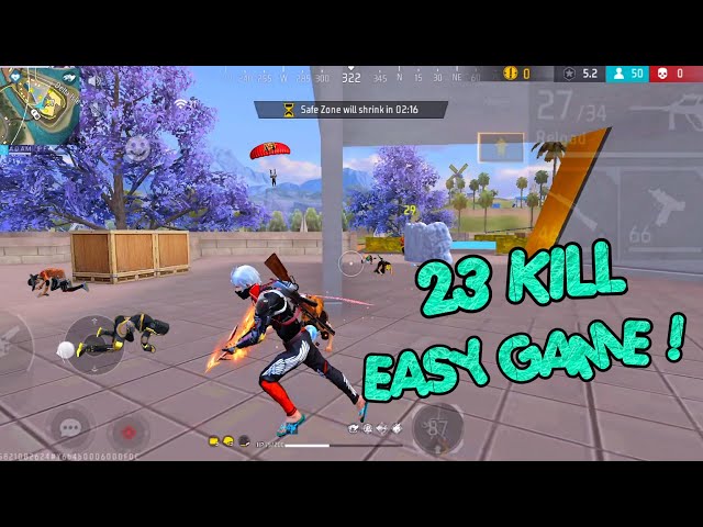Easy Game 🔥99% Headshot🎯 23 kills⚡|Solo Vs Squad Gameplay | Mobile gameplay📱Freefire