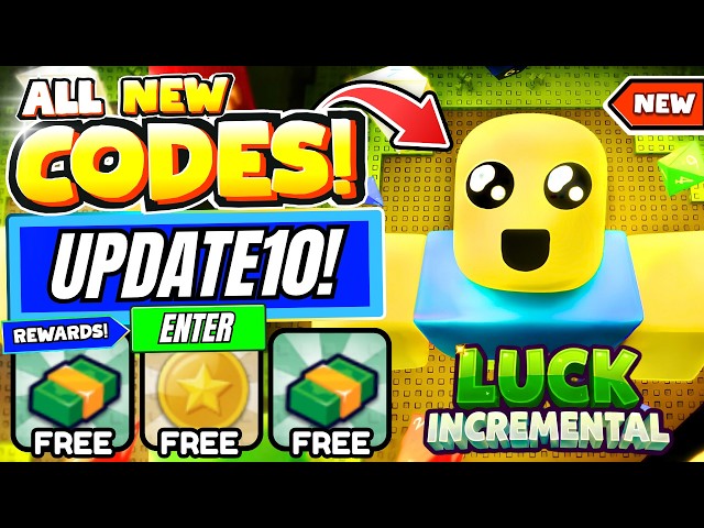 *NEW* ALL WORKING *🍀UPD 10* CODES FOR LUCK INCREMENTAL IN AUGUST 2026! ROBLOX LUCK INCREMENTAL