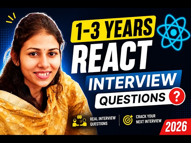 React JS Interview Questions for 1-3 Years Experience | Real Interview Questions (2026) 🚀 ⭐