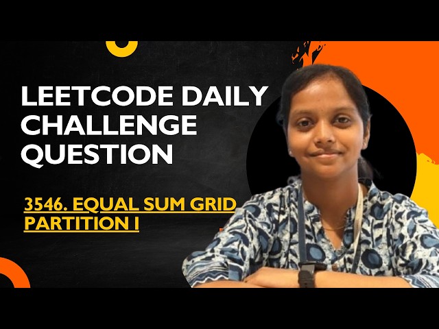 Leetcode | 3546  Equal Sum Grid Partition I | Java | Prefix Concept