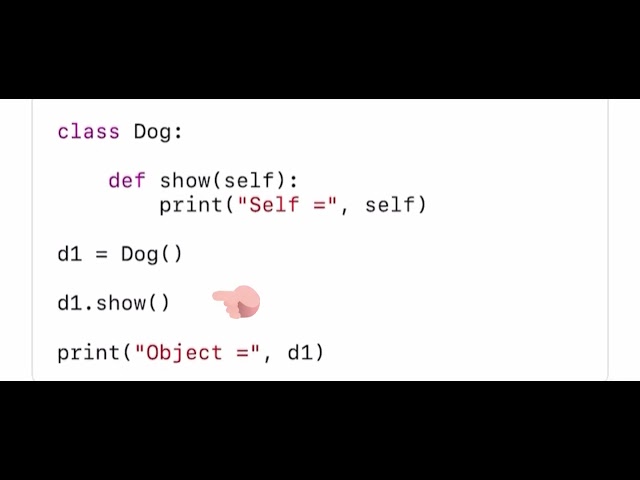 Self in python under 30 seconds 