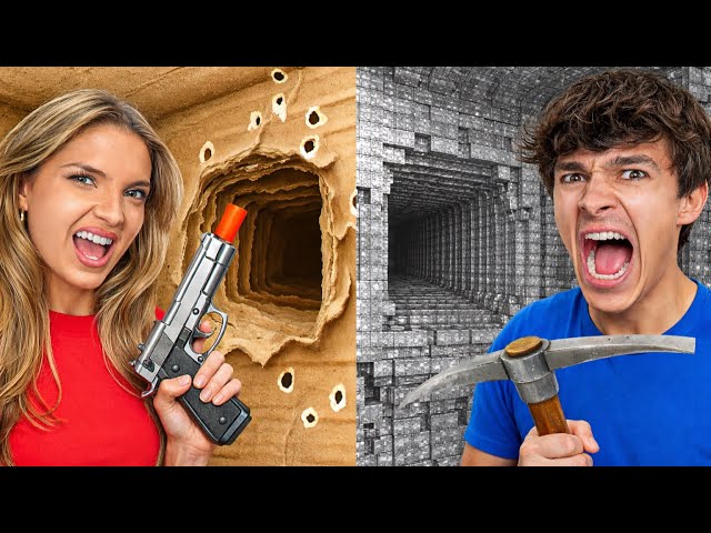 Escaping 100 Layers Of Cardboard Vs Metal Prison!