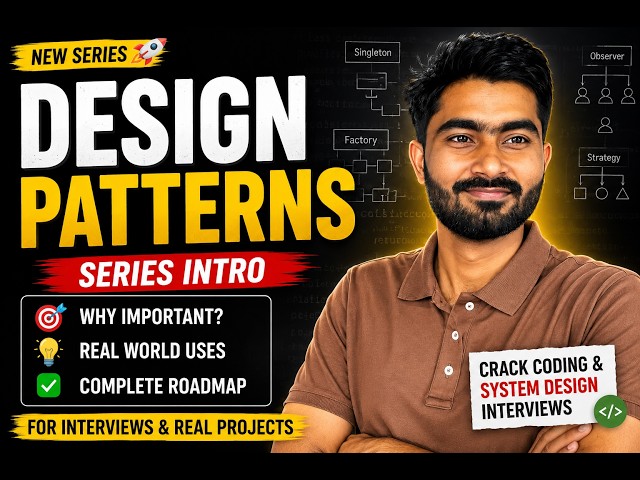 Design Patterns Explained for Interviews 🚀 | Complete Roadmap for Java & Software Developers