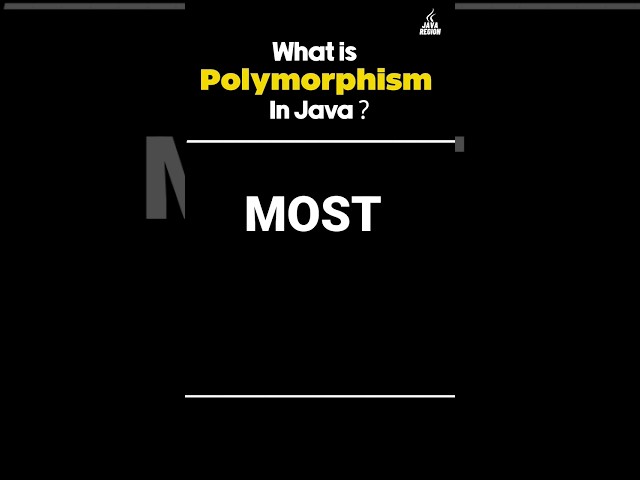 What is Polymorphism in java with example #polymorphism #java