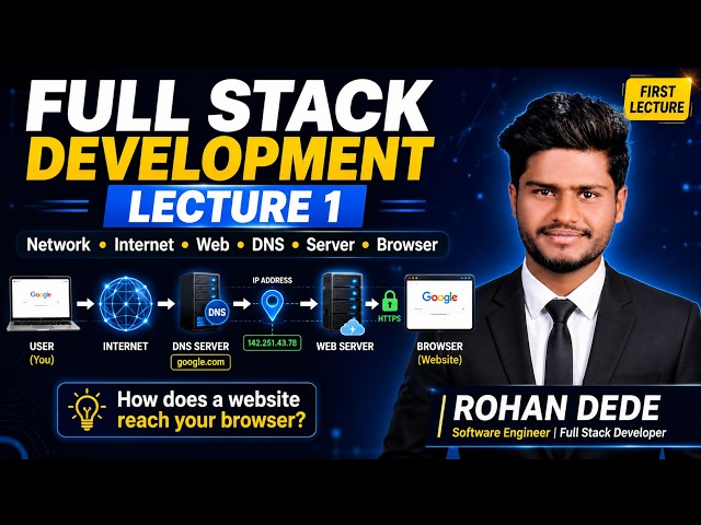 Full Stack Development Course – Lecture 1 | How Internet, DNS & Websites Work