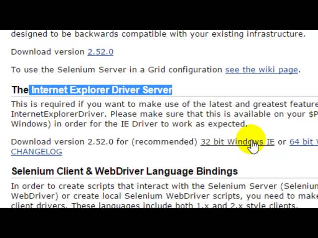 How to launch Internet Explorer 8 9 11 using Selenium Webdriver