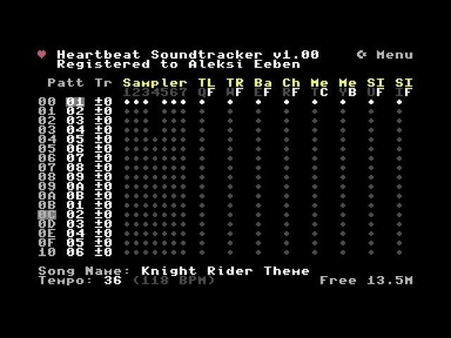 Heartbeat Soundtracker for C64 Ultimate - First Look - Knight Rider Theme Cover