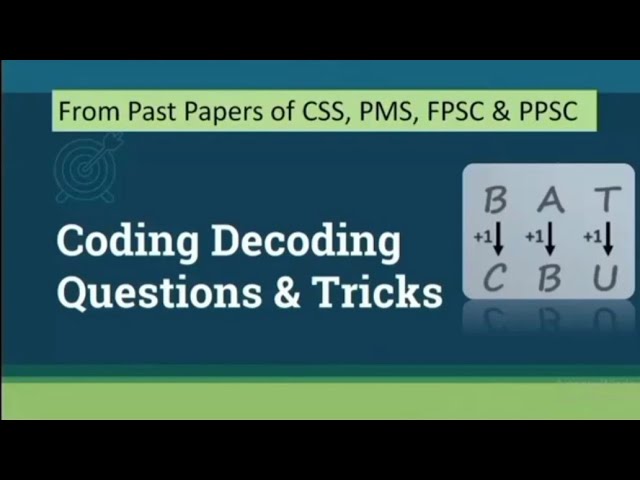 Coding Decoding Questions | General Ability Series | CSS, PMS, FPSC, SPSC & PPSC Exams