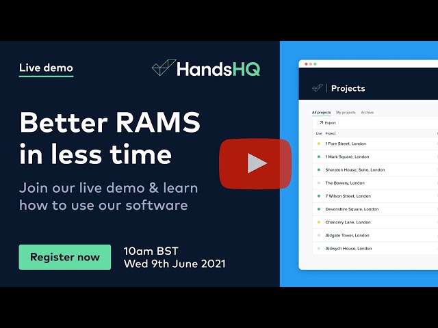 Risk Assessment and Method Statements Live demo
