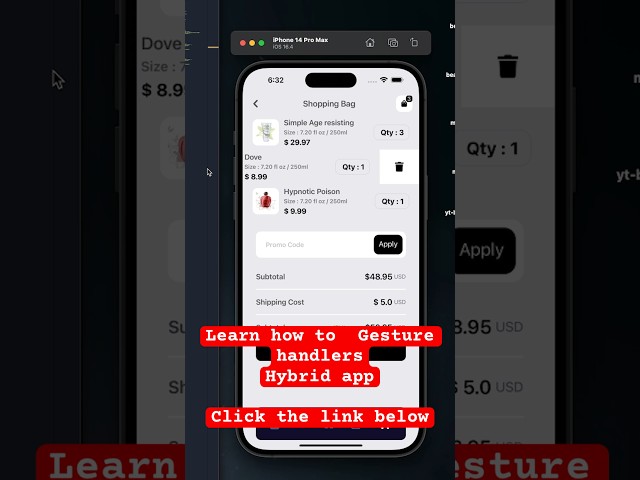 Gesture Handlers on React Native Hybrid App build