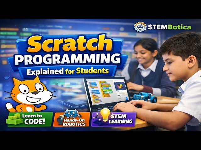 Scratch Programming Explained for Students | Beginner Coding video by STEMBotica || #stembotica