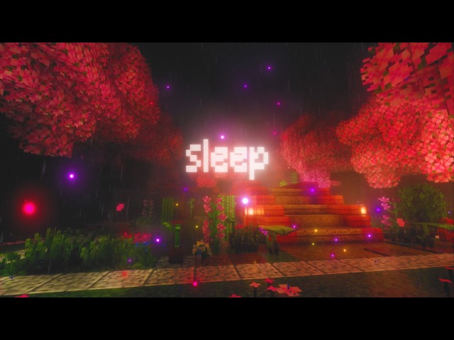 one more peaceful night... (Minecraft Music With Rain & Ambience) [4K 60FPS]