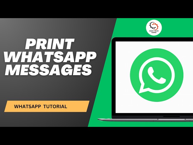How to Print Whatsapp Messages From Whatsapp