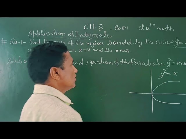NCERT Math class 12th Chapter 8. Application of integeral  qu. 1  solution