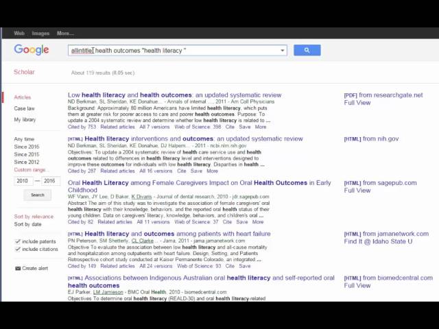 Searching Google Scholar (OUTDATED - SEE DESCRIPTION)