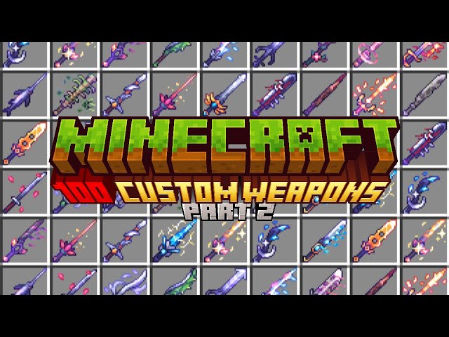 ¡Paquete de datos de 100 espadas personalizadas de Minecraft!⚔️ Parte 2 (1.21.5+)