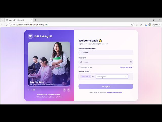 I Built a Stunning Login Page in HTML CSS JS | Full Source Code 2025 #loginpage #login