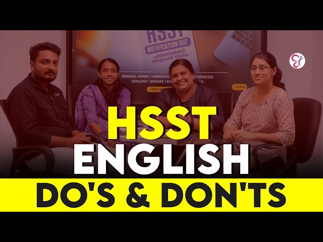 HSST ENGLISH DO'S & DON'TS | HSST EXAM 2026