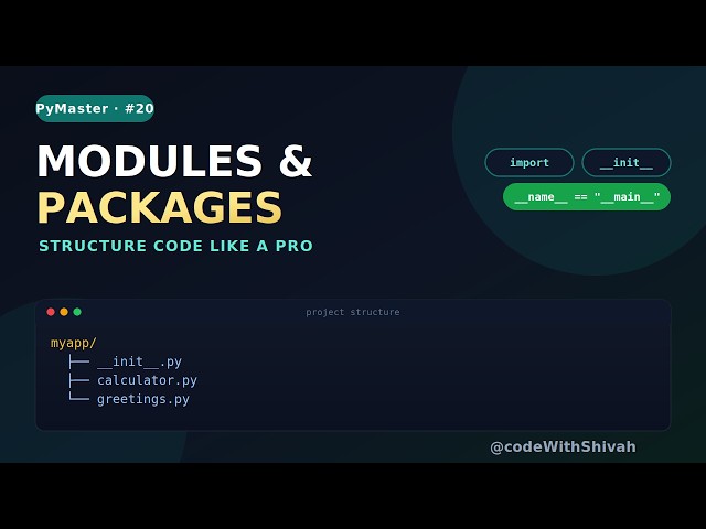 Python Modules & Packages — Import System 📦 | PyMaster India #20