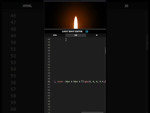 I Made a Realistic Burning Candle With Only CSS 😱 #coding #programming #htmlcss