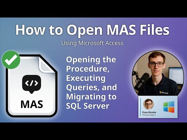 How to Open MAS Files (Microsoft Access)