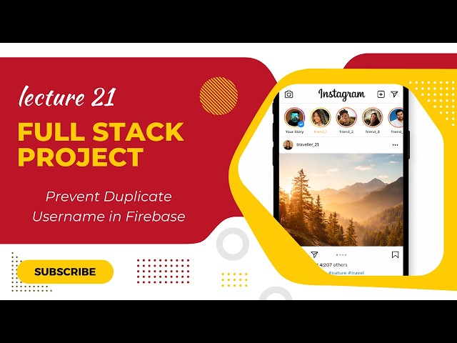 Instagram Clone Tutorial | Prevent Duplicate Username in Firebase | Signup Validation | Lecture 21
