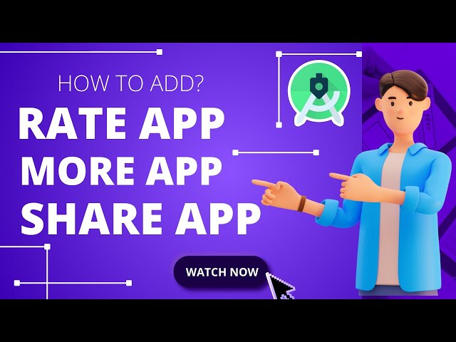 How to Implement Rate App, Share app, More App in Android Studio | Code Vantage