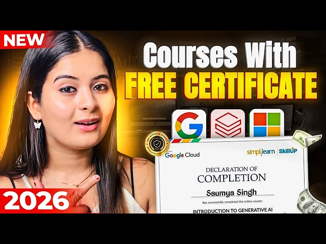 Google, Microsoft, & TCS Offering FREE Certification Courses 2026 | Apply Before It’s Gone