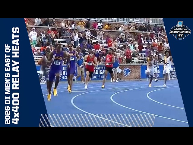 Every men's 4x400 meter relay heat from the 2026 NCAA Division I East First Round track & field meet