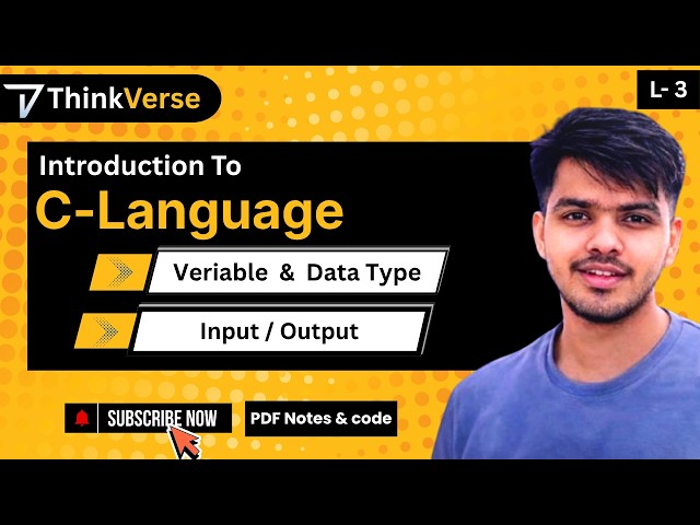 Lecture 3 - C Language Variable and Data Type |  Basic Structure| Learn C from Scratch