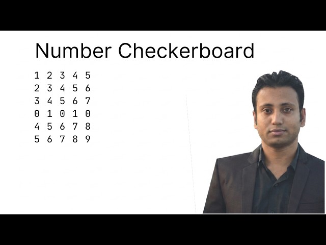 C programming Bangla Tutorial 5.172 : Pattern | Part 28  (Number checkerboard)