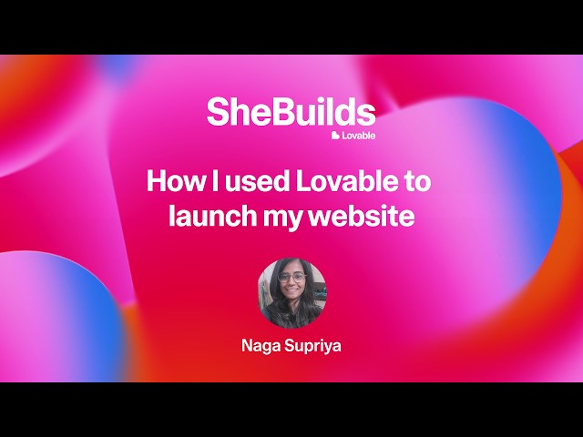How I used Lovable to launch my website
