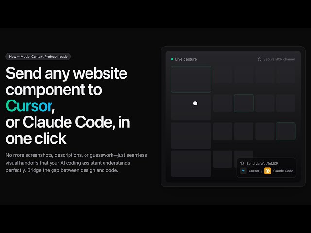 Provide website component as context to Cursor and Claude Code