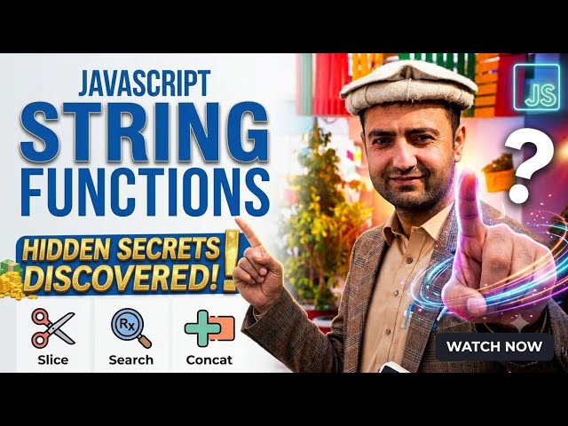 JavaScript String Methods 🔥 25+ Functions You MUST Know lec#07