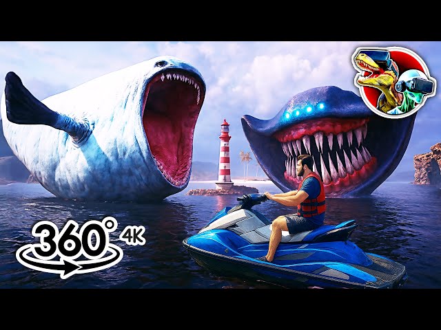 360 Bloop, El Gran Maja, Leviathan & Julia Beast Sea Monster and Jet Ski Adventure | 360 video 4K