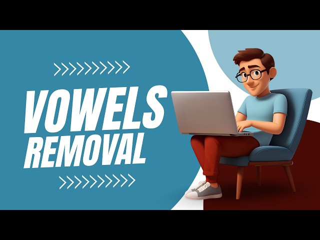Remove Vowels #pythonprogramming