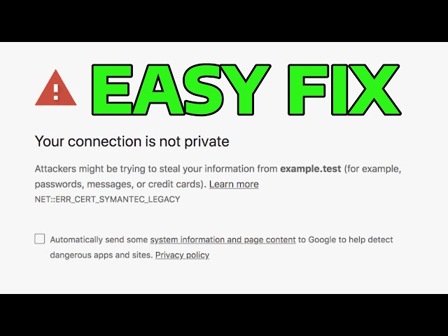 How To Fix HSTS Error in Google Chrome (Your Connection is Not Private)