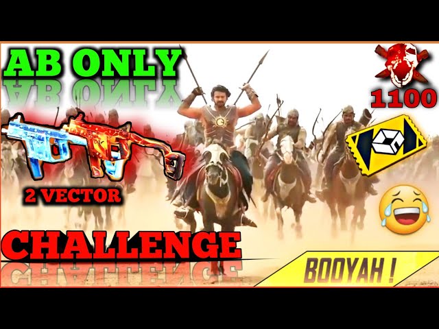 ONLY DOUBLE VECTOR CHALLENGE🔥Free Fire funny video||Hindi Dubbing🤣Bahubali