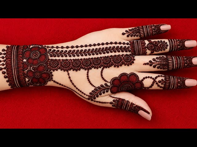 Mehndi Design Simple Back Hand | Easy And Beautiful Mehndi Design For Girls |Mehndi Ka Design|807