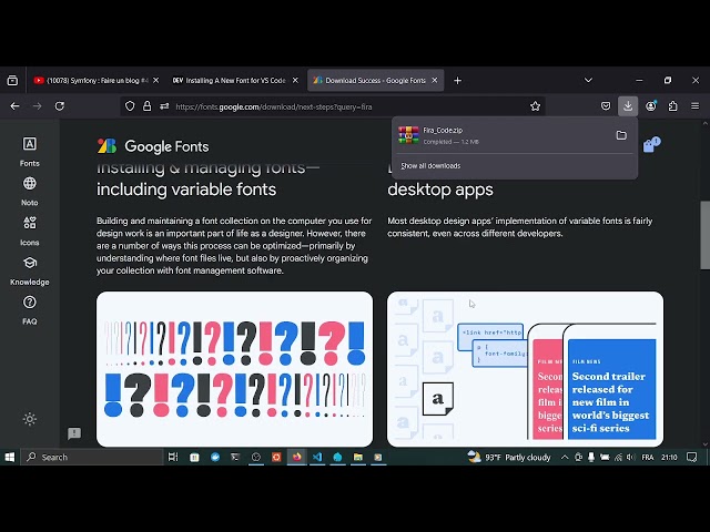 HOW TO ADD FONT TO VS CODE