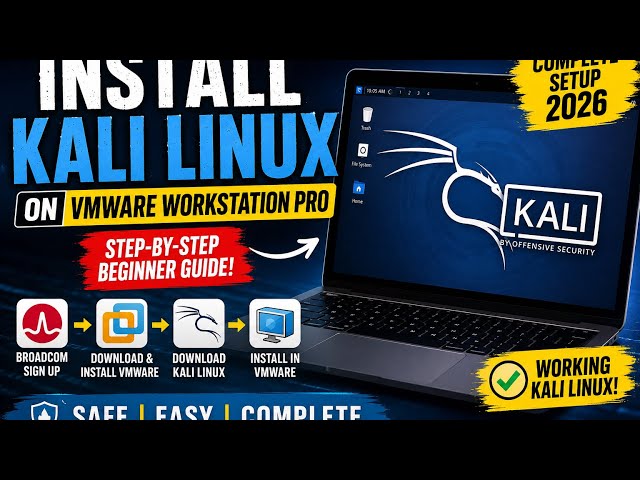 How to Install Kali Linux on VMware Workstation Pro (Complete Beginner Guide)