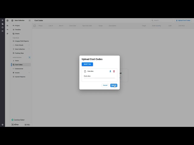 How to Upload Cost Codes in vSite