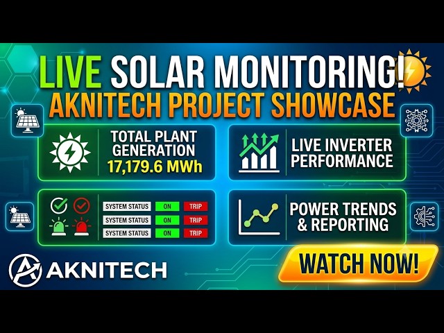 Solar Power Plant SCADA & Energy Monitoring System | Completed Project Showcase by AKNITECH