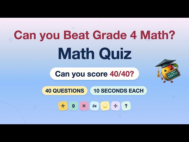 Can you pass Grade 4 Math? Only 10% can Pass : Math Quiz #mathquiz #grade4maths #mathchamps #maths