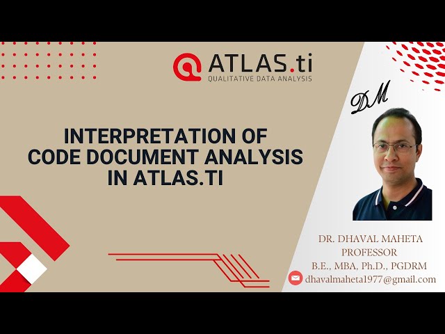 34. Interpretation of Code Document Analysis in Atlas.ti - 23 || Dr. Dhaval Maheta