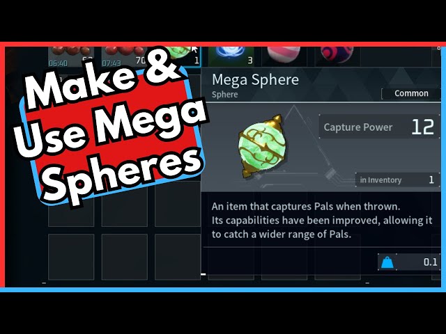 How to Make & Use Mega Spheres in Palworld