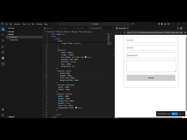 Create a Popup Modal Using JavaScript | HTML CSS JS Project #coding
