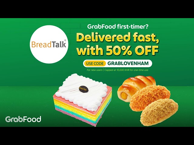 Freshly Baked BreadTalk 🥐🔥 Get 50% OFF with Code GRABLOVENHAM! 💚