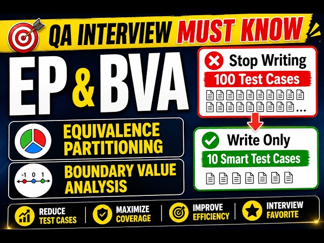 🔥 Stop Writing 100 Test Cases! Learn Equivalence Partitioning & Boundary Value Analysis-QA Interview