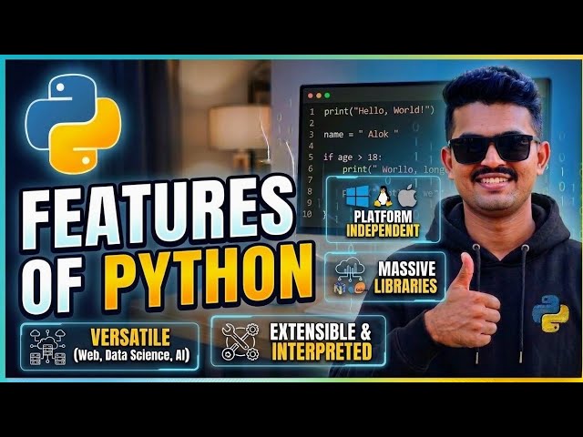 Python Features Explained in Hindi | Why Python is So Popular ?